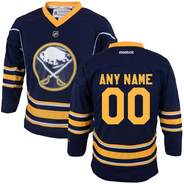 Reebok Buffalo Sabres Youth Replica Home Custom NHL Jersey - Navy Blue->women nhl jersey->Women Jersey